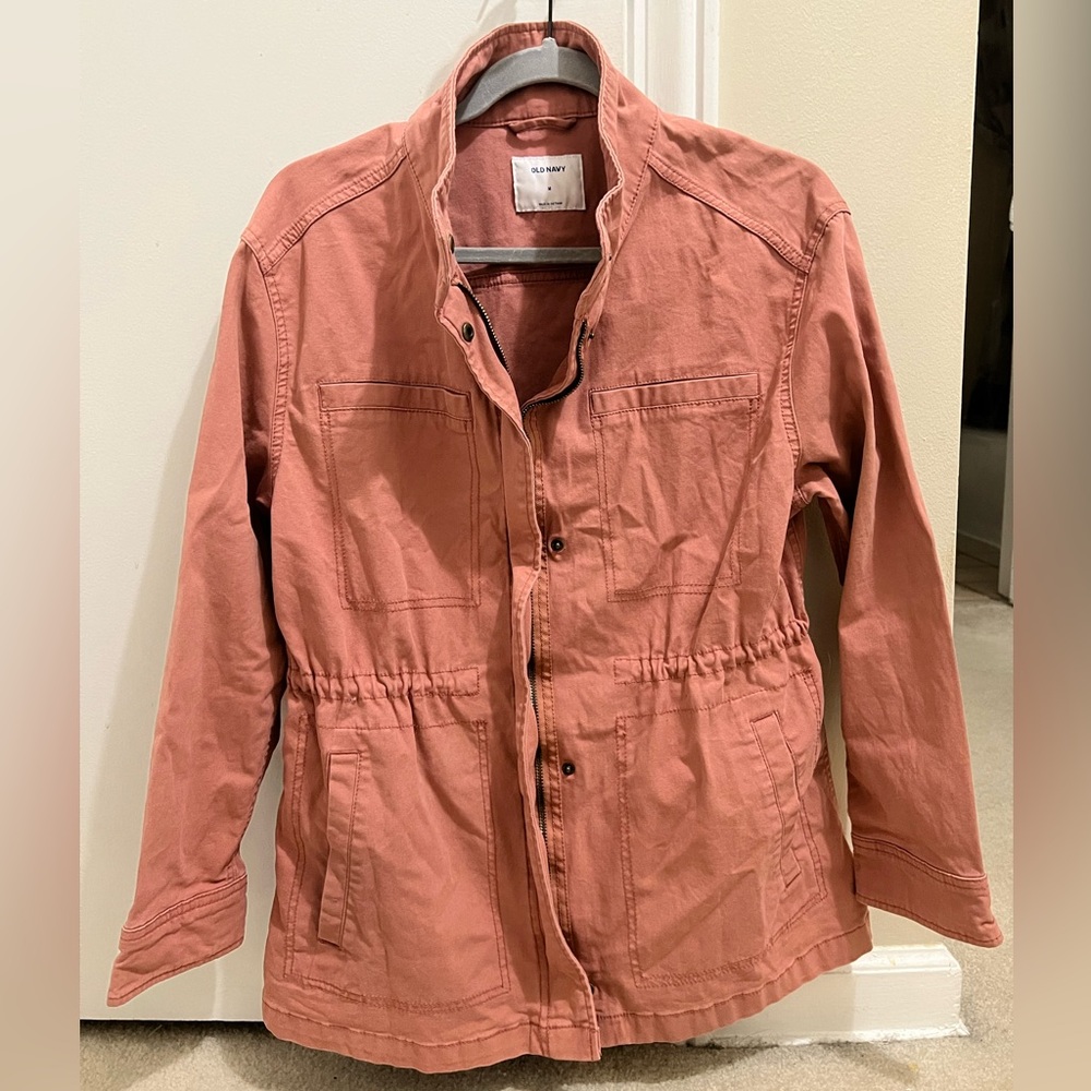 Old Navy pink coat (medium).